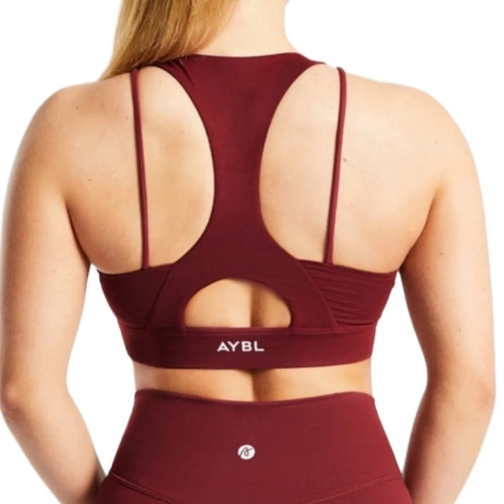 {AYBL} “Core” Removable Thick Pad Molded Cup Strappy Sports Bra